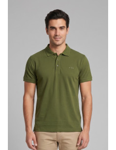Datch polo in piquet di cotone stretch DM1881 [df2f6be5]