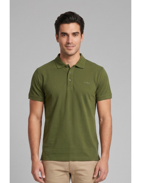 Datch polo in piquet di cotone stretch DM1881 [df2f6be5]