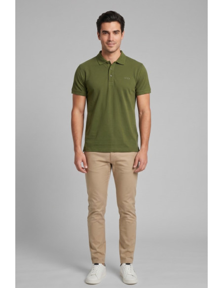 Datch polo in piquet di cotone stretch DM1881 [b114e9ec]