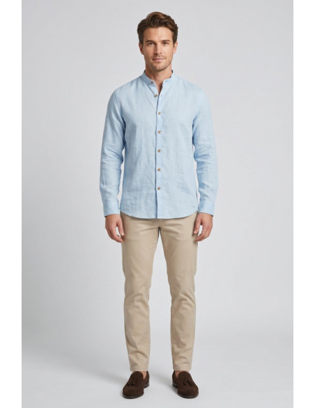 Datch camicia coreana in lino DM1952 [70abd538]