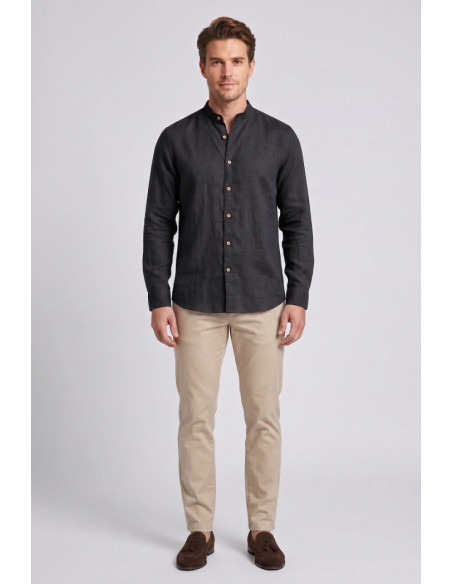 Datch camicia coreana in lino DM1952 [c8e5a761]