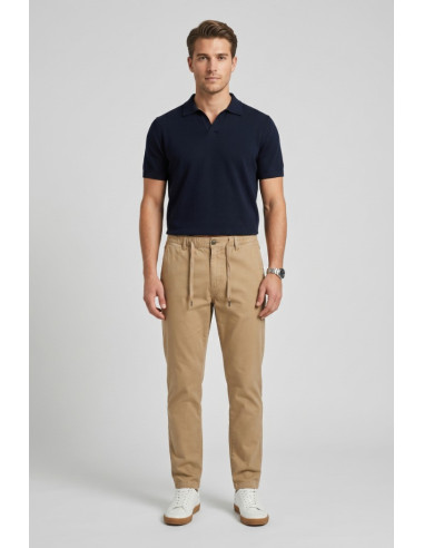 Datch pantalone con laccio in misto lino e cotone DM4138 [1632af72]