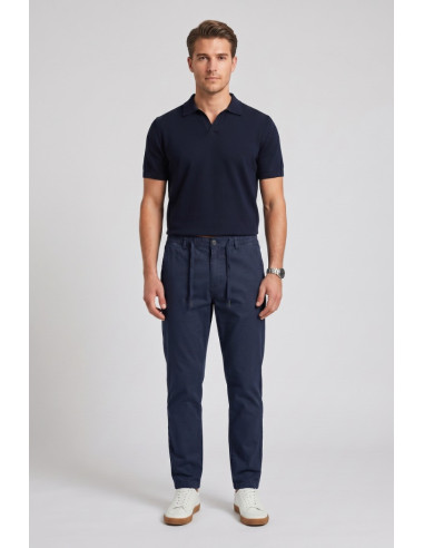 Datch pantalone con laccio in misto lino e cotone DM4138 [a9fab27d]