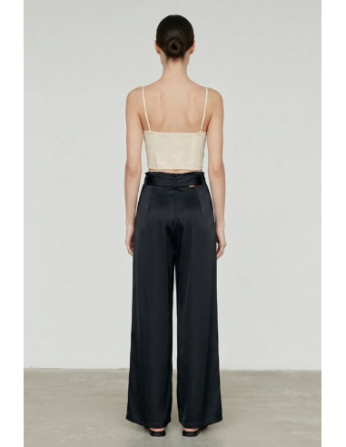 Influencer pantalone palazzo in tessuto fluido 05Y157 [19c3ada3]
