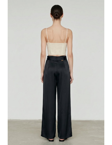 Influencer pantalone palazzo in tessuto fluido 05Y157 [19c3ada3]