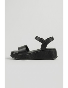 Frau sandalo in pelle con plateau 04M1 [a22e750f] 2