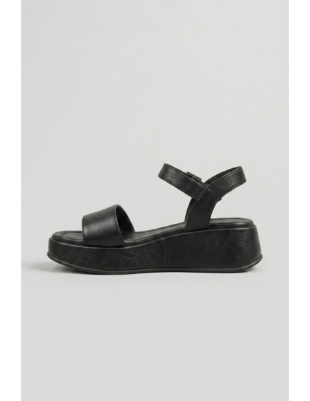 Frau sandalo in pelle con plateau 04M1 [7b083602]