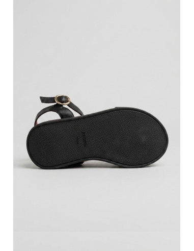 Frau sandalo in pelle con plateau 04M1 [7e58711c]