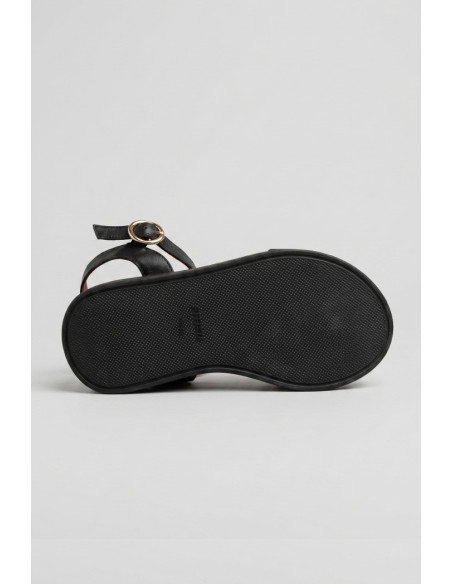 Frau sandalo in pelle con plateau 04M1 [7e58711c]