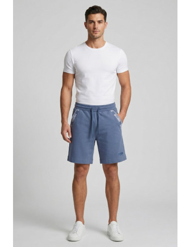 Moschino bermuda delavè con bande logate V1A6804-4436 [41ca20cd]
