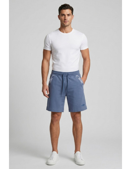Moschino bermuda delavè con bande logate V1A6804-4436 [41ca20cd]