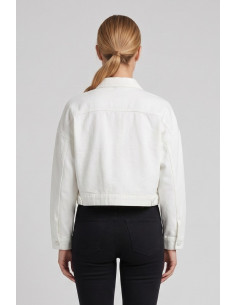 Influencer giacca in denim con applicazioni perle 05P144 [1dddba3a] 2