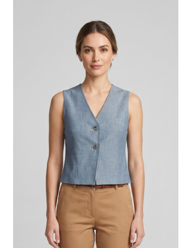 Fly Girl gilet in misto viscosa stretch 6304/03 [2feed4c5]