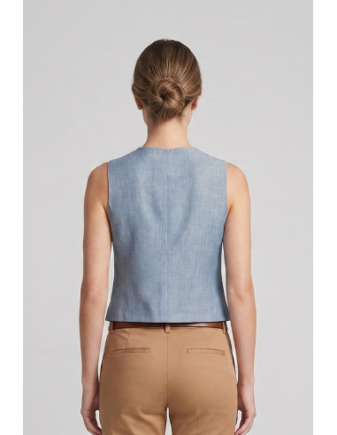 Fly Girl gilet in misto viscosa stretch 6304/03 [f6c897c8]