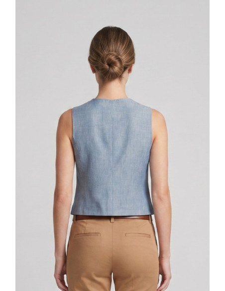 Fly Girl gilet in misto viscosa stretch 6304/03 [f6c897c8]