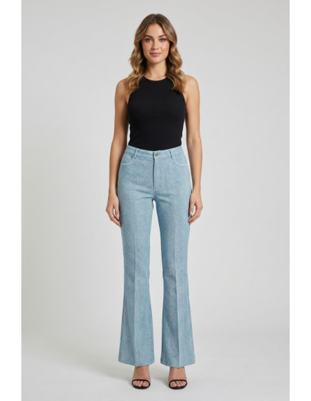 Fracomina jeans bootcut con strass luminosi FS26SVA014D47301 [b261713a]