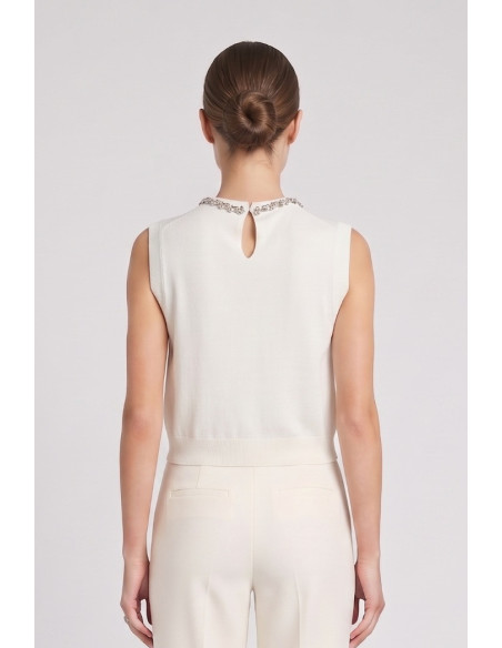 Fresh Flower gilet in misto viscosa FD489 [ce072b79]