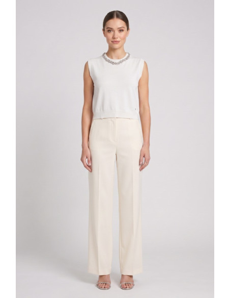 Fresh Flower gilet in misto viscosa FD489 [791aea7d]
