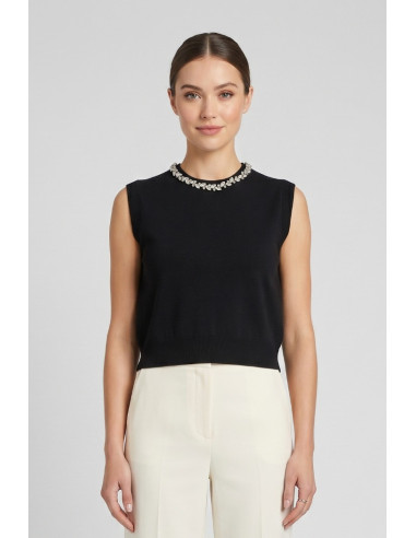 Fresh Flower gilet in misto viscosa FD489 [3c23d0f8]