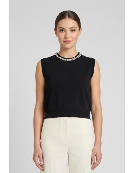 Fresh Flower gilet in misto viscosa FD489 [3c23d0f8]