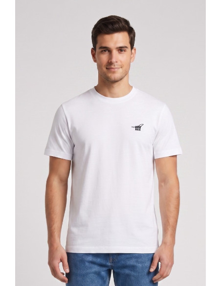 Henry Cotton's t-shirt in piquet con logo ricamato TS616040 [9a20ab4c]