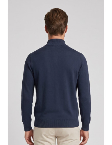 Henry Cotton's maglia mezza zip in filo di cotone MG650792 [500f2a6a]