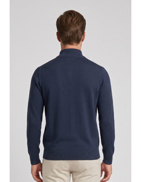Henry Cotton's maglia mezza zip in filo di cotone MG650792 [500f2a6a]