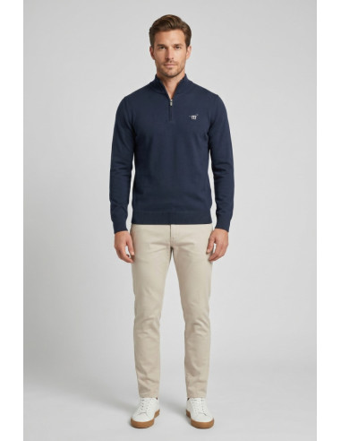 Henry Cotton's maglia mezza zip in filo di cotone MG650792 [e712eb6e]