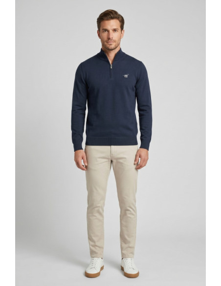 Henry Cotton's maglia mezza zip in filo di cotone MG650792 [e712eb6e]