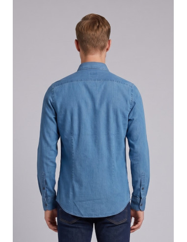 Henry Cotton's camicia in denim di cotone TIAGO [8d7d05dd]