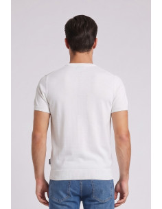 Henry Cotton's t-shirt filo di cotone con logo ricamato MG650798 [6a3afb7a] 2