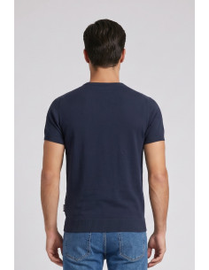 Henry Cotton's t-shirt filo di cotone con logo ricamato MG650798 [f124417c] 2