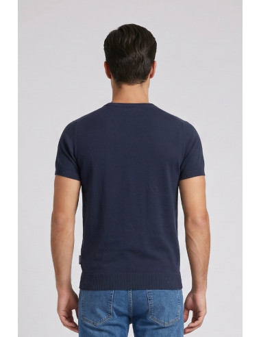 Henry Cotton's t-shirt filo di cotone con logo ricamato MG650798 [28020271]