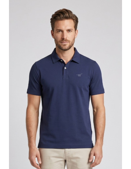 Henry Cotton's polo in jersey di cotone con logo ricamato PL650752 [b9587988]