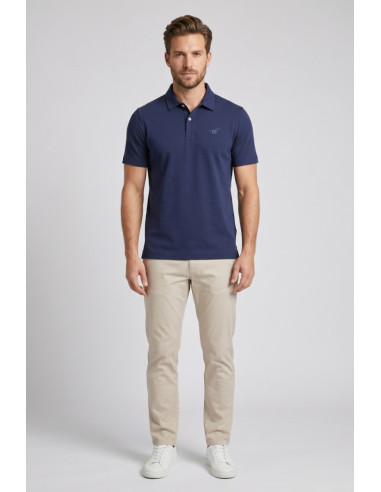 Henry Cotton's polo in jersey di cotone con logo ricamato PL650752 [d763fb81]