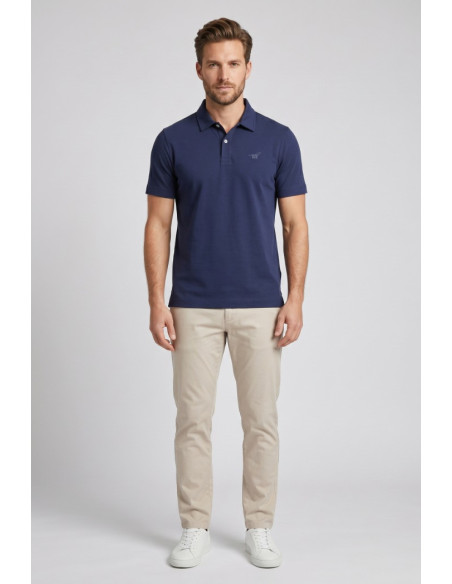 Henry Cotton's polo in jersey di cotone con logo ricamato PL650752 [d763fb81]