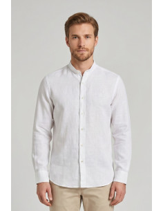 Henry Cotton's camicia coreana in lino KAI [9a4e8e7d]