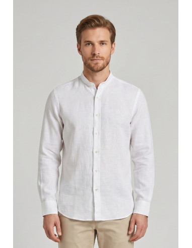 Henry Cotton's camicia coreana in lino KAI [9a4e8e7d]