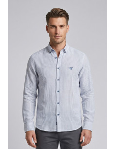 Henry Cotton's camicia rigata in lino Z-ARLO [c1555193]