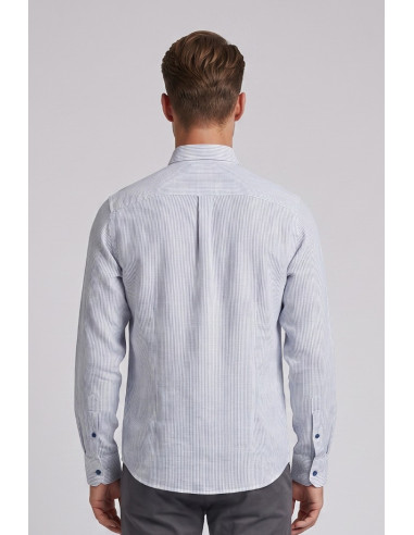 Henry Cotton's camicia rigata in lino Z-ARLO [1873129e]