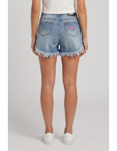 Drop Season 2 shorts in denim con fondo sfrangiato SS26W584 [4bbbc92c] 2