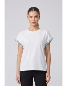 Influencer t-shirt in cotone stretch con dettagli in lurex 05AB248 [ff66547d]