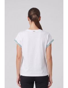 Influencer t-shirt in cotone stretch con dettagli in lurex 05AB248 [ff66547d] 2