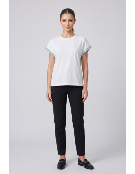 Influencer t-shirt in cotone stretch con dettagli in lurex 05AB248 [915dd674]