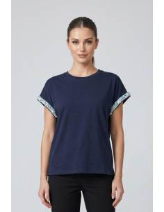 Influencer t-shirt in cotone stretch con dettagli in lurex 05AB248 [6478ee7b]