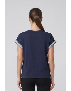 Influencer t-shirt in cotone stretch con dettagli in lurex 05AB248 [6478ee7b] 2