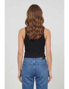 Moschino canotta in cotone stretch con stampa logo orso V6A8901-4410 [939c986f] 2