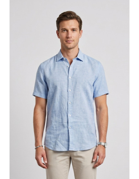 North Sails camicia mezza manica in lino 664439 [540c04df]