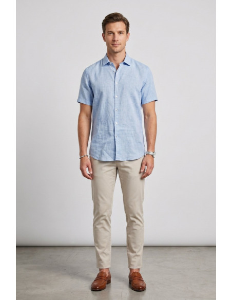 North Sails camicia mezza manica in lino 664439 [3a3786d6]