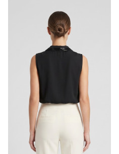 Influencer bodysuit con strass sul colletto 05Y184 [0d3071ff] 2